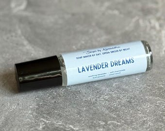 LAVENDER DREAMS Roll On Perfume Oil | Handmade Fragrance | Calming Lavender Scent | Stocking Stuffer | Gift Under 15