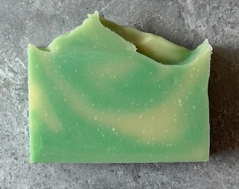 EUCALYPTUS SPEARMINT Soap - Handmade Cold Process Soap made with Olive Oil and Silk, Aromatherapy Soap, Stress Relief Soap