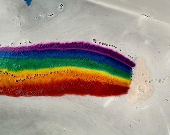 RAINBOW CLOUD BATH Bomb – Large 8 Ounce Color Changing Bath Fizzy | Kids Gift | Berry Blast, Cotton Candy or Saturday Morning Cartoons Scent