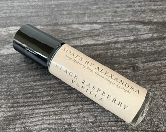 BLACK RASPBERRY VANILLA - Perfume Oil, Handmade Roll On Perfume