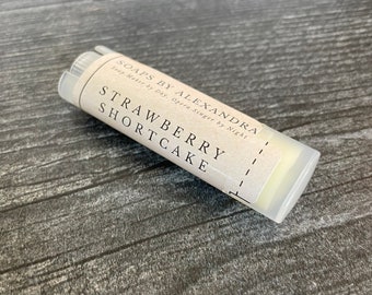 STRAWBERRY SHORTCAKE - Lip Balm made with Jojoba & Avocado Oils