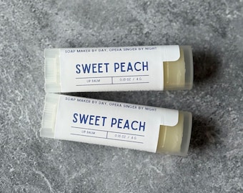 SWEET PEACH - Lip Balm made with Jojoba & Avocado Oils