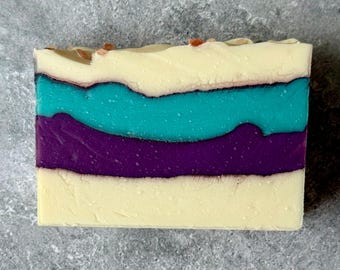 SEA SALT + ORCHID Soap | Coastal Floral Handmade Soap Bar | Fresh Spa Scented Artisan Soap | Ocean Breeze Bath & Body Gift