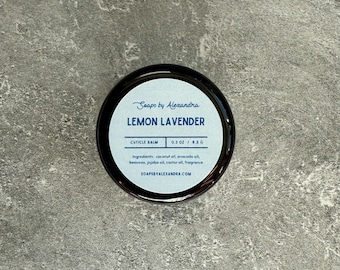 LEMON LAVENDER Cuticle Balm - Handmade Cuticle + Nail Care