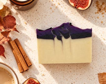 BROWN SUGAR + FIG - Handmade Cold Process Soap | Fig Scented Soap | Warm Sugar Soap | Autumn Gift | Artisan Bath Soap | Stocking Stuffer