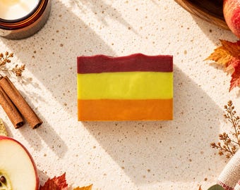 MCINTOSH HARVEST - Handmade Fall Soap | Apple Scented Soap | Autumn Soap Bar | Orchard Soap | Cold Process Soap | Stocking Stuffer