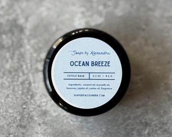 OCEAN BREEZE Cuticle Balm – Moisturizing Nail Care for Dry Cuticles – Handmade Self Care