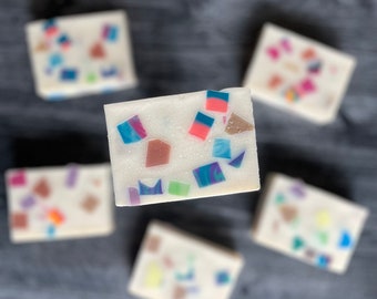 TERRAZZO SOAP NUMBER 1 (Limited Edition) - Handmade Cold Process Soap made with Olive Oil and Silk, Mothers Day Gift, Birthday Gift