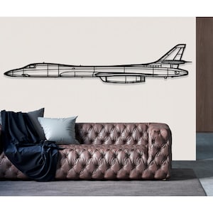 Rockwell B 1 Lancer vliegtuig metalen muurkunst, metalen muur decor, vliegtuig muur kunst, vliegtuig muur decor, aangepaste vliegtuigen kunst aan de muur, piloot geschenken