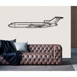 Boeing 727 Plane Metal Wall Art, Plane Wall Art, Airplane Wall Decor, Custom Aircraft Wall Art, Metal Wall Decor, Pilot Gifts, Home Decor