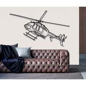 Bell 407GX Helicopter Metal Wall Art, Metal Wall Decor, Airplane Wall Decor, Custom Aircraft Wall Art, Helicopter Wall Art, Pilot Gifts,Sign