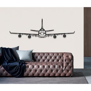 Boeing 747 Front Airplane Metal Wall Art, Metal Wall Decor, Plane Wall Art, Airplane Wall Decor, Custom Aircraft Wall Art, Pilot Gifts,