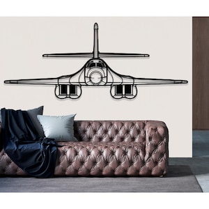 Rockwell B 1 Lancer vliegtuig metalen muurkunst, metalen muur decor, vliegtuig muur decor, aangepaste vliegtuigen kunst aan de muur, vliegtuig kunst aan de muur, piloot geschenken