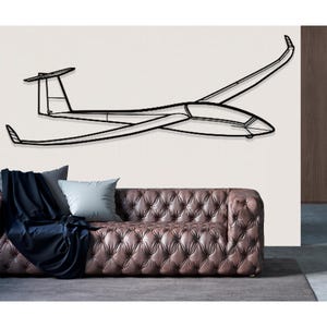 Schempp Hirth XLT Glider Metal Wall Art, metalen muur decor, vliegtuig muur decor, aangepaste vliegtuigen muur kunst, vliegtuig kunst aan de muur, piloot geschenken