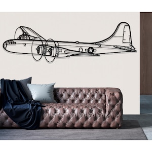 Boeing B 29 Superfortress Airplane Metal Wall Art, Metal Wall Decor, Airplane Wall Decor, Custom Aircraft Wall Art, Plane Wall Art, Pilot