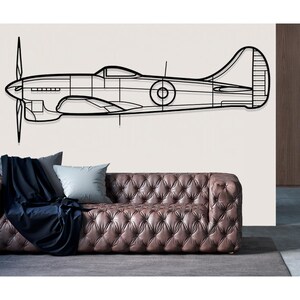 Hawker Tempest Airplane Metal Wall Art, Metal Wall Decor, Airplane Wall Decor, Custom Aircraft Wall Art, Plane Wall Art, Pilot Gifts