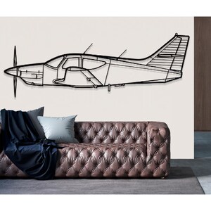Rockwell Commander 112TC vliegtuig metalen muurkunst, metalen muur decor, vliegtuig muur decor, aangepaste vliegtuigen muur kunst, vliegtuig muur kunst, pilot geschenken