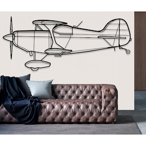 Pitts S 1T Airplane Metal Wall Art, Metal Wall Decor, Airplane Wall Decor, Custom Aircraft Wall Art, Plane Wall Art, Pilot Gifts, Plane Sign