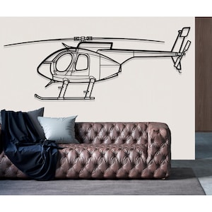 MD 530F Helicopter Metal Wall Art, Metal Wall Decor, Airplane Wall Decor, Custom Aircraft Wall Art, Helicopter Wall Art, Pilot Gifts, Sign