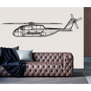 Sikorsky CH 53GS Helicopter Metal Wall Art, Metal Wall Decor, Airplane Wall Decor, Custom Aircraft Wall Art, Helicopter Wall Art,Pilot Gifts