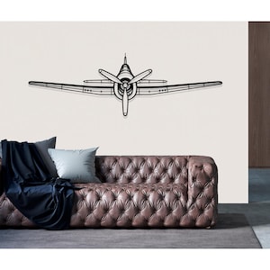 Grumman F6F Hellcat Airplane Metal Wall Art, Plane Wall Art, Airplane Wall Decor, Custom Aircraft Wall Art, Metal Wall Decor, Pilot Gifts