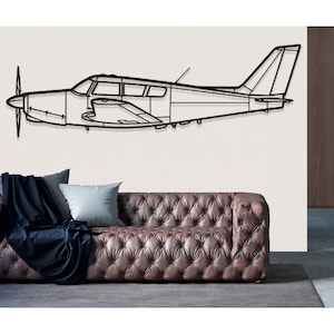 Piper PA 24 260 Commanche B vliegtuig metalen muurkunst, metalen muur decor, vliegtuig muur decor, aangepaste vliegtuigen muur kunst, vliegtuig kunst aan de muur, geschenken