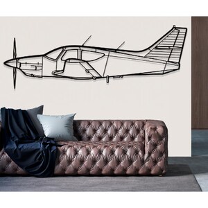Rockwell Commander 112TC vliegtuig metalen muurkunst, metalen muur decor, vliegtuig muur decor, aangepaste vliegtuigen muur kunst, vliegtuig muur kunst, pilot geschenken