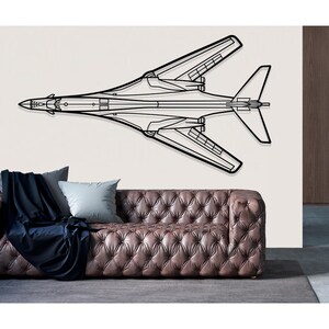Rockwell B 1 Lancer vliegtuig metalen muurkunst, metalen muur decor, vliegtuig muur decor, aangepaste vliegtuigen kunst aan de muur, vliegtuig kunst aan de muur, piloot geschenken