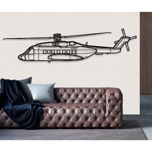 Sikorsky S 92A Helicopter Metal Wall Art, Metal Wall Decor, Airplane Wall Decor, Custom Aircraft Wall Art, Helicopter Wall Art, Pilot Gifts