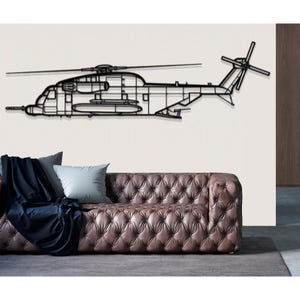 Sikorsky MH 53M Helicopter Metal Wall Art, Metal Wall Decor, Airplane Wall Decor, Custom Aircraft Wall Art, Helicopter Wall Art,Pilot Gifts
