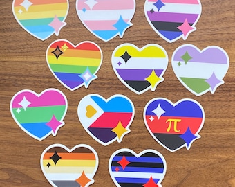 Heart full of Pride vinyl stickers