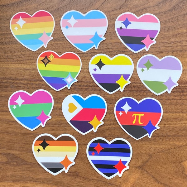 Heart full of Pride vinyl stickers