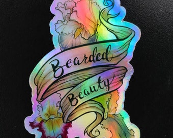 Bearded Beauty Vinyl Sticker