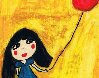 Madison and Red Balloon 8x10 print