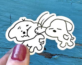 Lil' dog punch sticker