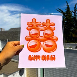 Double Happiness Happy Homies Art Print 8x10' Illustrated Colorful Cute