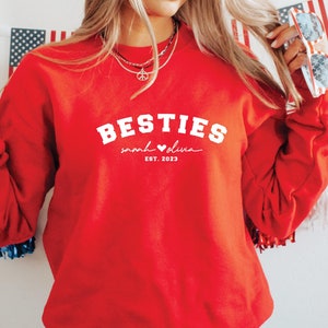 Custom Bestie Sweatshirt, Best Friend Bestie Sweatshirt, Bestie Hoodie, Bestie Outfit, Matching Best Friend Shirts, Best Friend Sweatshirt