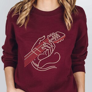 Acoustic Guitar Sweatshirt, Guitar Player Sweatshirt Guitarist Rock Sweatshirt, Funny Guitar Sweatshirt, Cool Musician, Gift For Musician