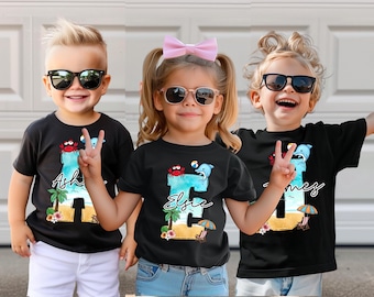 Personalized Kids Summer Shirts,Custom Kids Name Vacation Shirts Kids Beach Shirts For Summer Time, Vacation Shirts for Kids,Kids Beach Tee