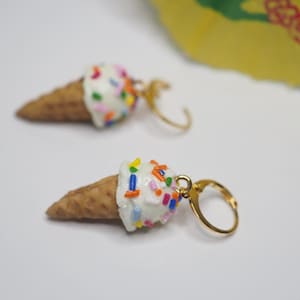Kolczyki lodowe z kolorową posypką / posypka Boucles d’oreilles colorées avec