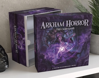 Personalized Arkham Horror LCG Storage Box / Card Game Organizer up to 5000 Unsleeved Cards, Unofficial Accessory / Mystic