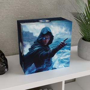 ファンタジーギフトボックス カスタマイズ可能なカードオーガナイザー MTG & DND 収納 手作り記念品 メモリーチェスト | Tideweaver Arcanum