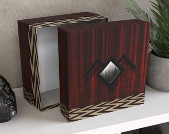 Premium Gift Box Custom Keepsake Organizer Luxury Handmade Case Personalized Memory Chest "Twin Peaks", Unofficial Accessory