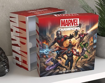 Spersonalizowane pudełko do przechowywania kart Marvel Champions LCG / NIEOFICJALNY organizer do gier karcianych na maksymalnie 5000 kart