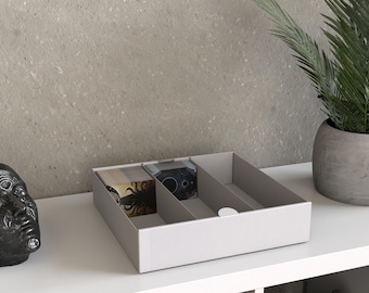 3-Compartment Cardboard Box Organizer Insert / Fits up to 70x91 mm Sleeved Cards / Board Game Insert