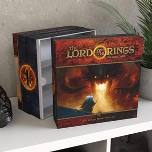 Scatola portaoggetti personalizzata del Signore degli Anelli LCG / Organizzatore per giochi di carte fino a 5000 carte senza bustina, accessorio non ufficiale