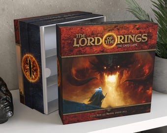 Personalized Lord of the Rings LCG Storage Box / Card Game Organizer up to 5000 Unsleeved Cards, Unofficial Accessory