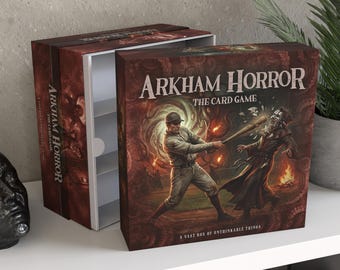 Personalized Arkham Horror LCG Storage Box / Card Game Organizer up to 5000 Unsleeved Cards, Unofficial Accessory / Survivor