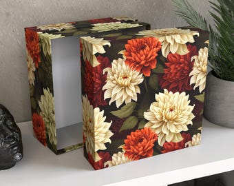 Personalized Autumn Leaves Storage Box | Keepsake Chest, Large Custom Memory Box, Cozy Fall Decor, "Golden Harvest"