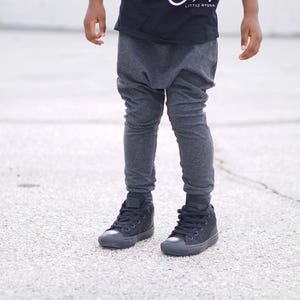 Baby Harem Pants, Charcoal Grey Harem Pants: Etsy kid&#39;s fashion, toddler boy, toddler harem pants, grey pants, cool kid&#39;s clothes